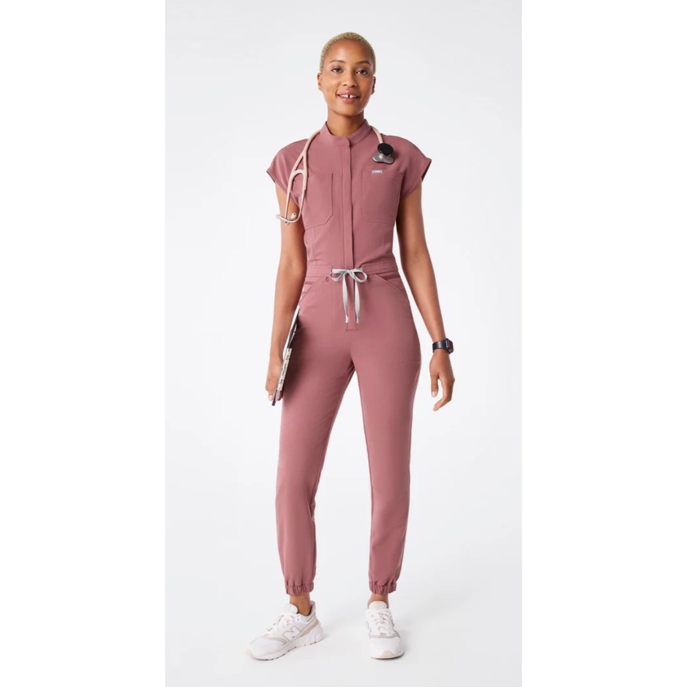 Figs, Med, Rafaela Jogger Scrub Jumpsuit, Mauve, Technical Collection, Workwear